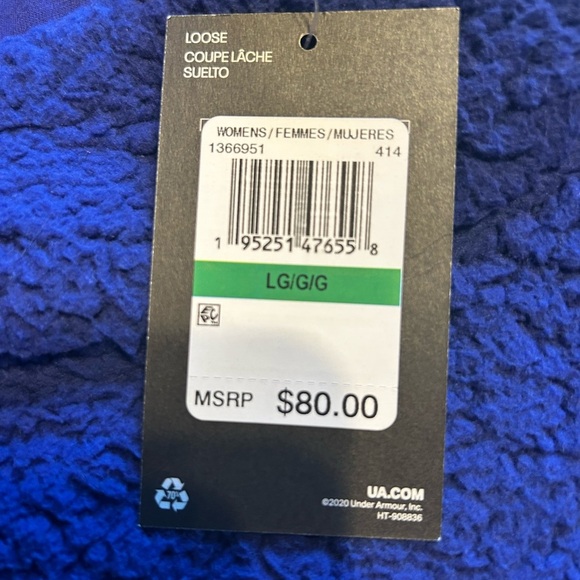 Under Armour Womens UA Sherpa Fleece Pullover Blue Comfort Jacket size l… - Picture 5 of 9